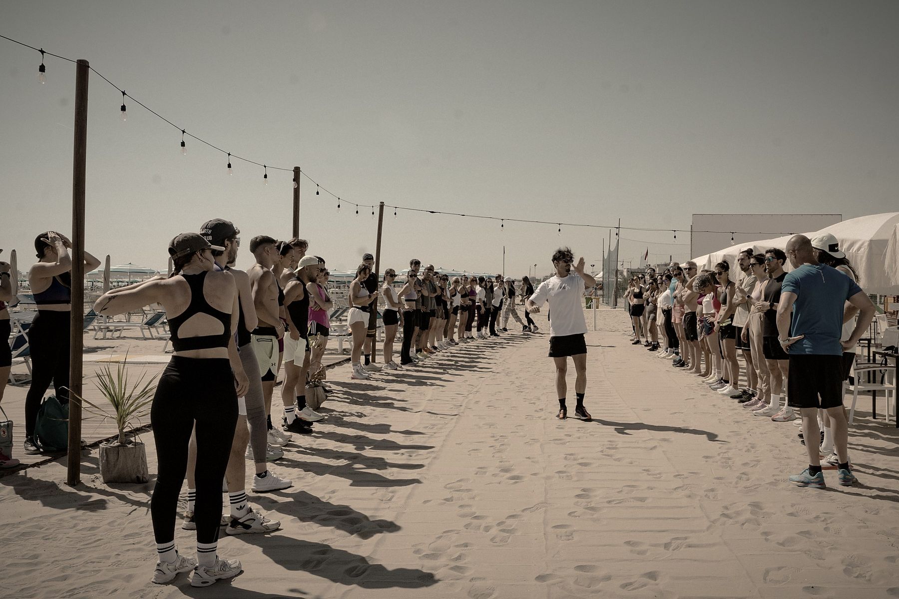 Allenamento di gruppo EGO in spiaggia